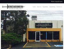 Tablet Screenshot of excaliburmfg.com
